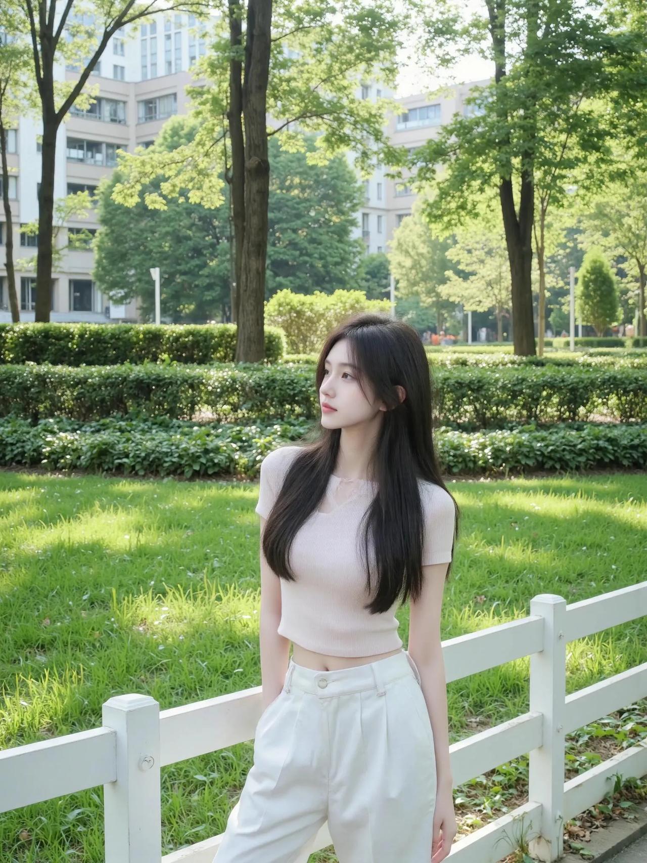 阳光下的少女