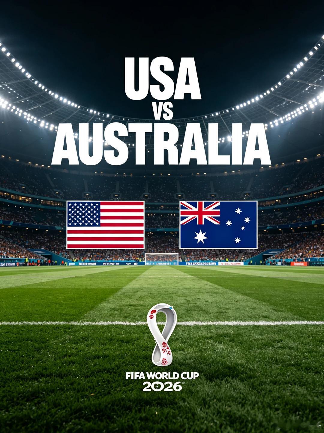 D组天王山之战⚽️029：世界杯场次：美国vs澳大利亚 开球：澳大利亚🇦🇺方