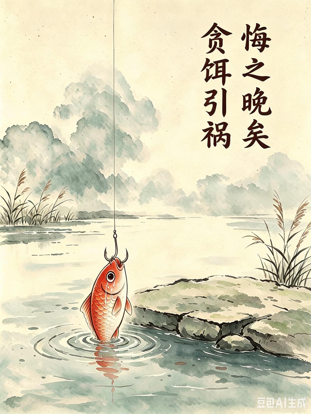 小故事
   鱼  精

话说张老三，
水库去钓鱼，
一条鲤鱼苗，
被钓上来哭：