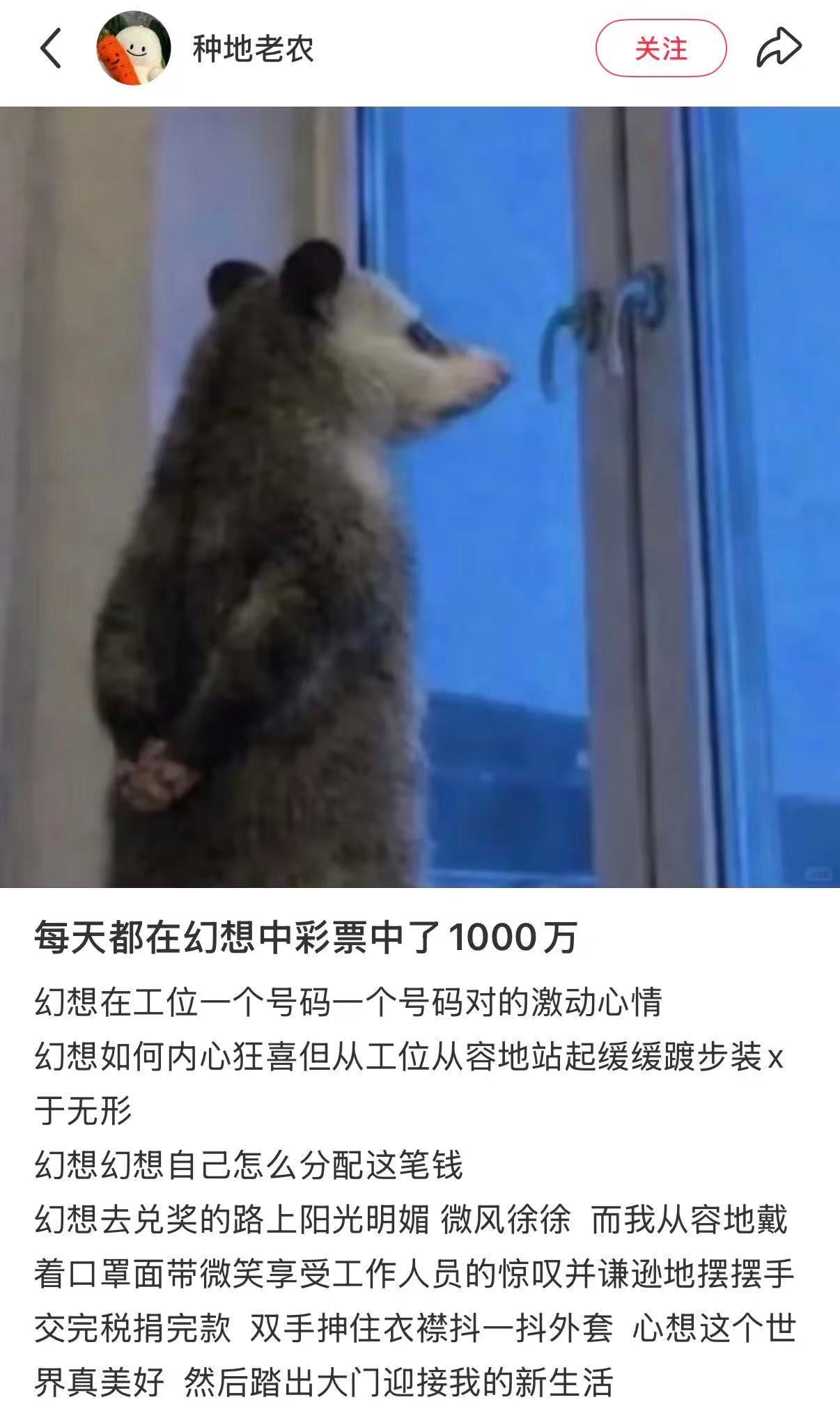 每天都在幻想自己中各种大奖