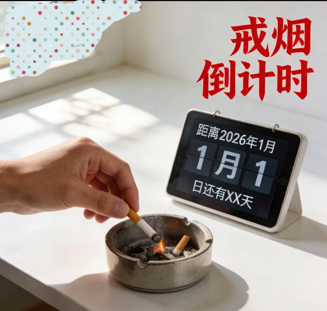 2026年1月1日开始戒烟倒计时！戒烟发不了财，但是戒烟可以健康自己！
    