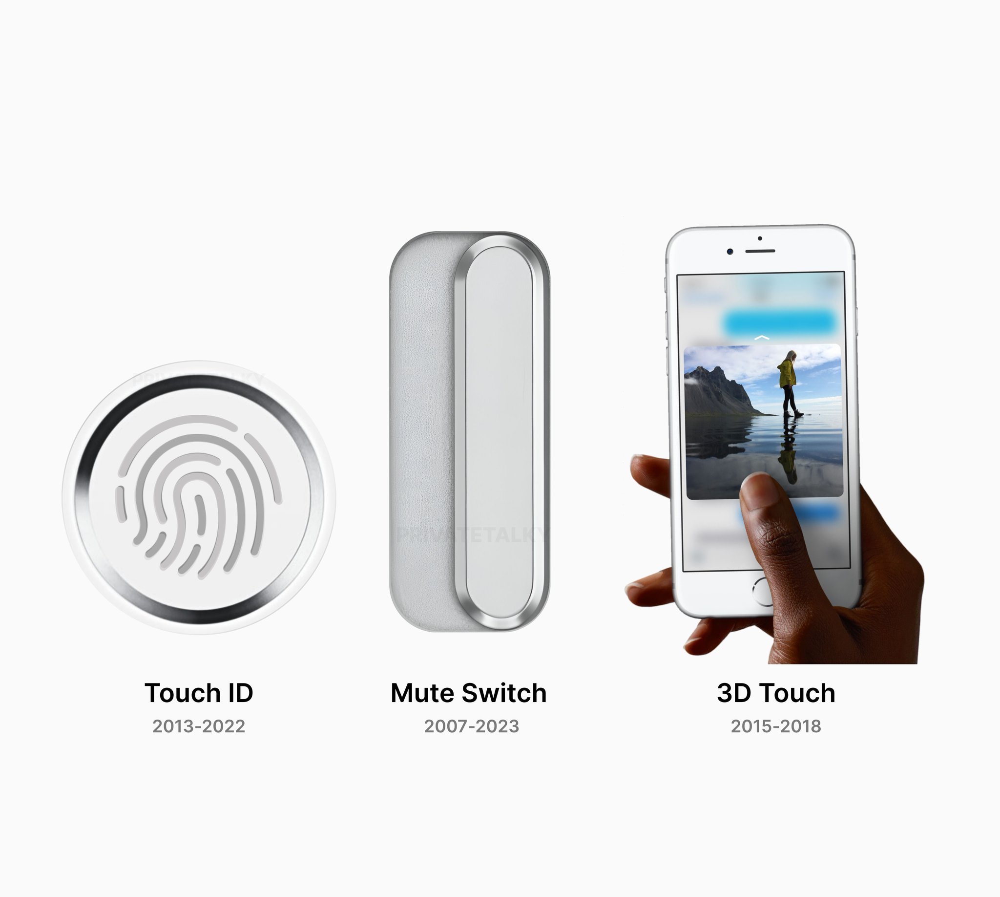 iPhone 上消失的三大设计，Touch ID、静音拨片按键、3D Touch