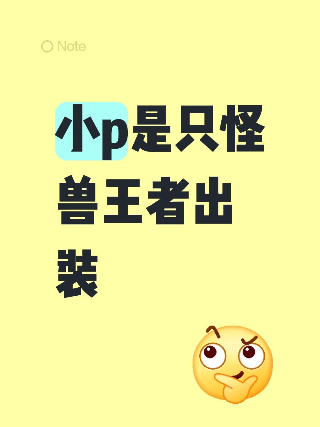 小p是只怪兽王者出装不懂就问有问必答