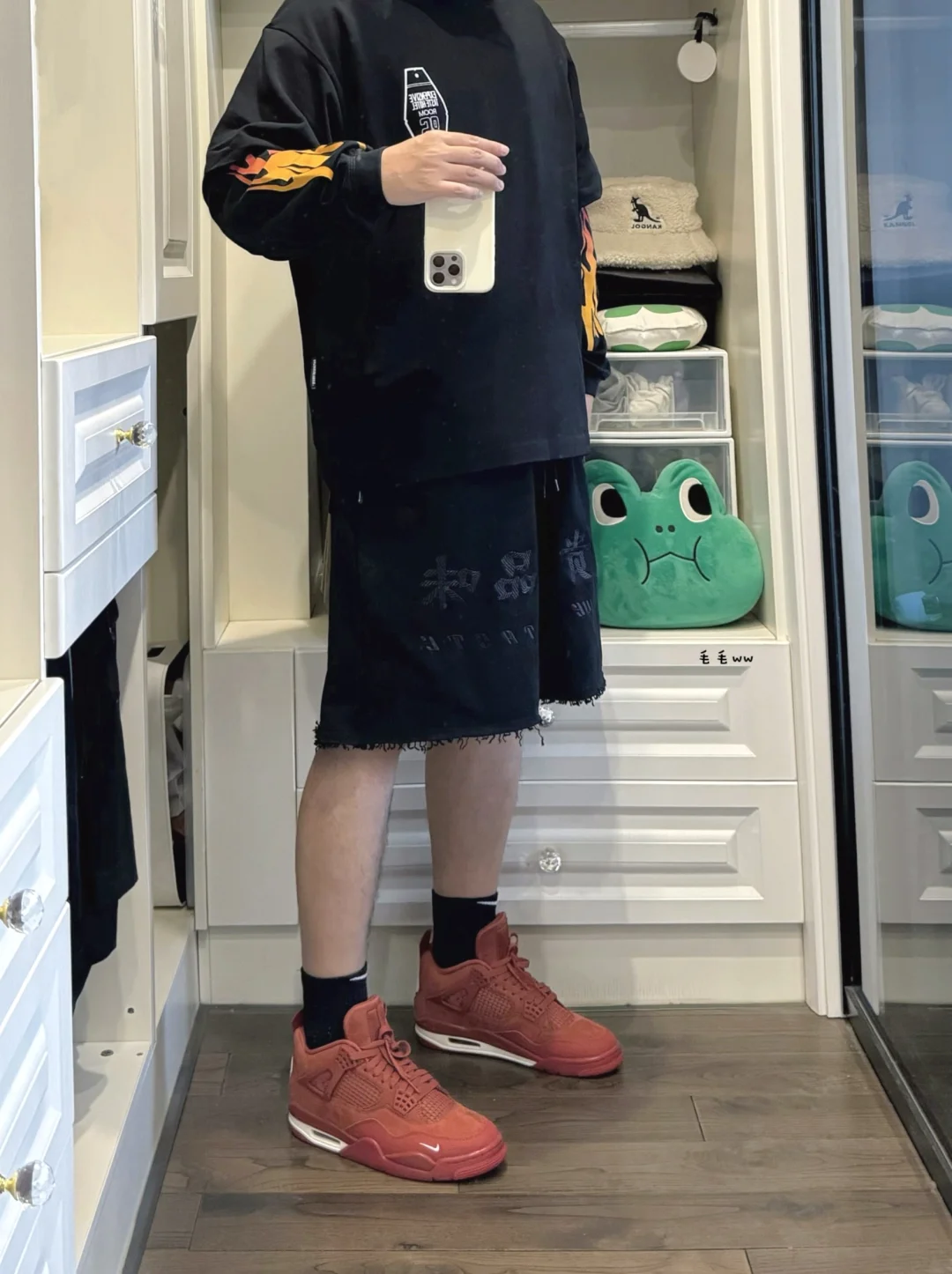 上长下短｜黑红系穿搭