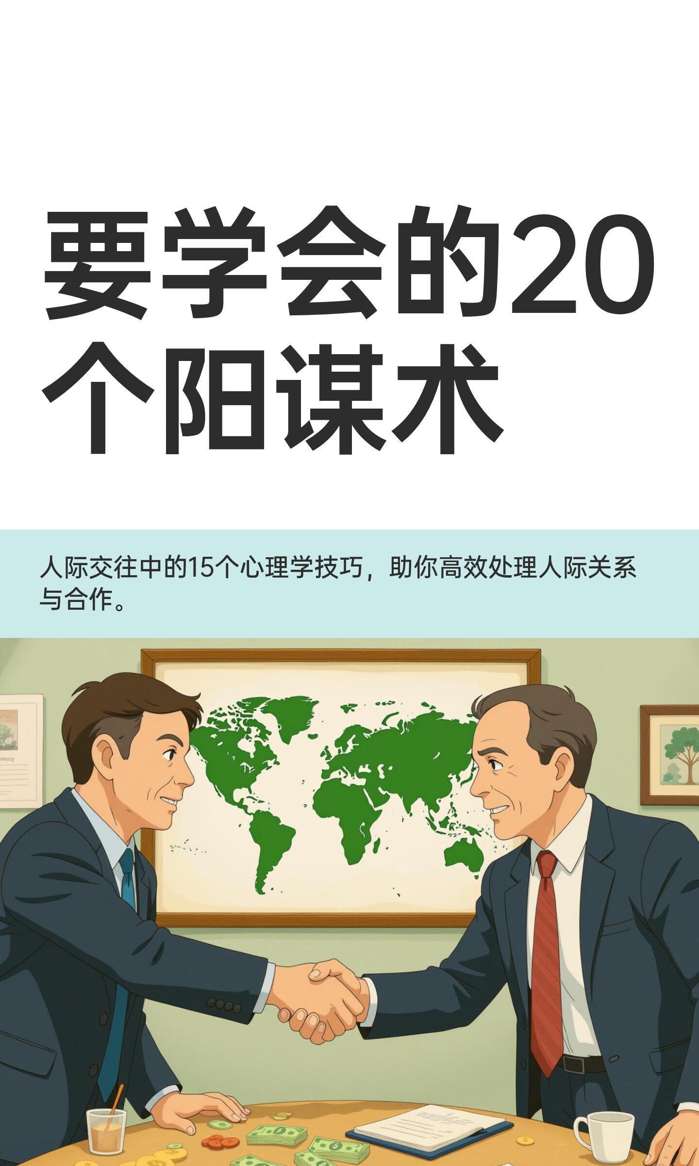 人际交往中要学会的20个阳谋术 
