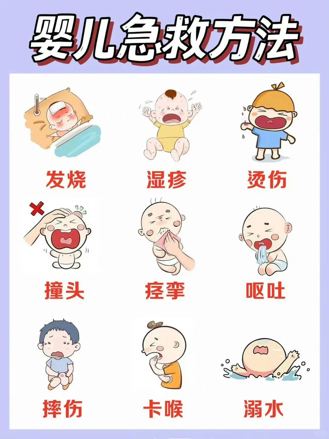 婴幼儿意外急救方法，关键时刻用得上❗️