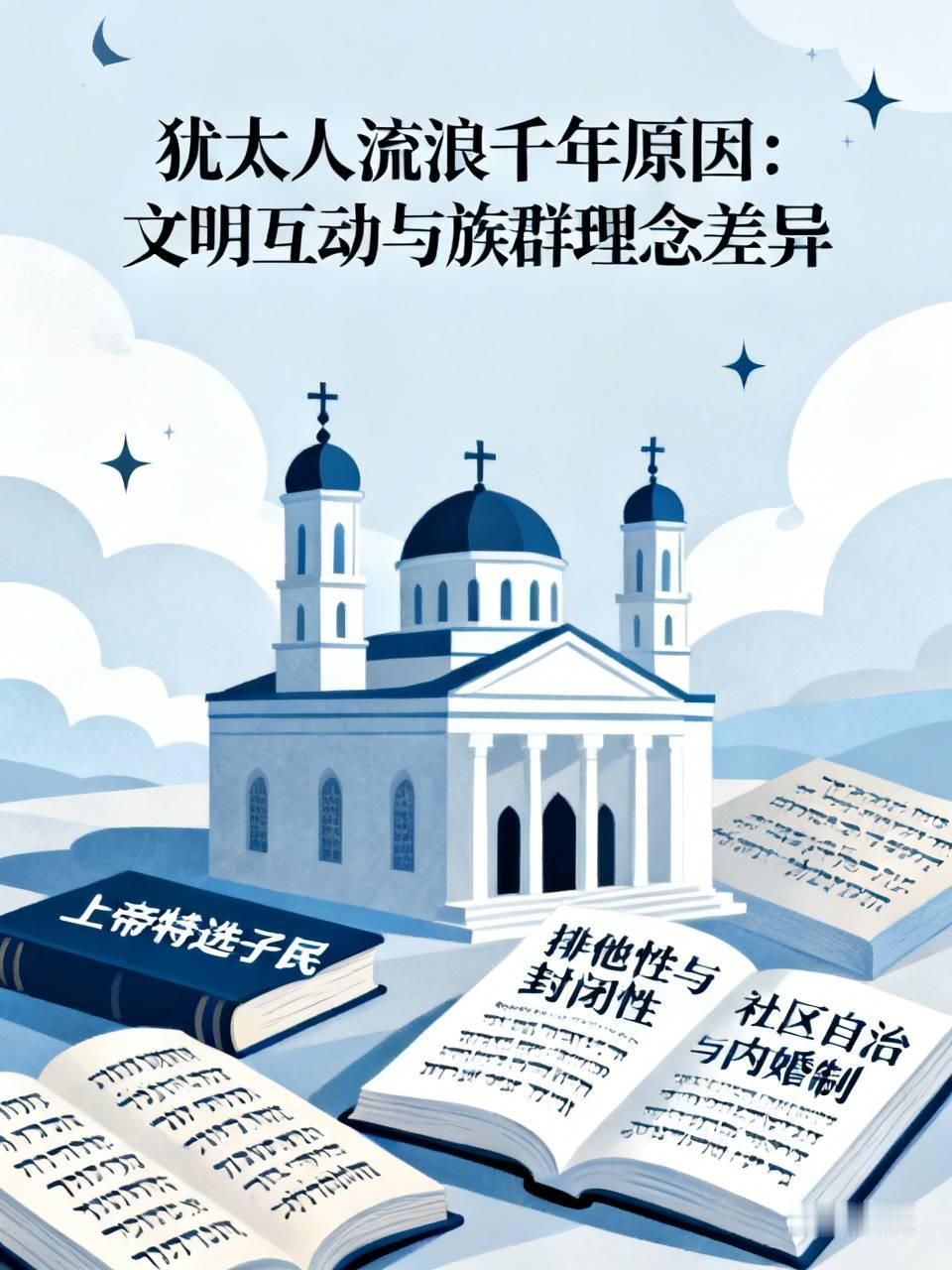沈逸：犹太人流浪千年，是有原因的，与世界各个民族理念不合！
这一观点主要从文明互