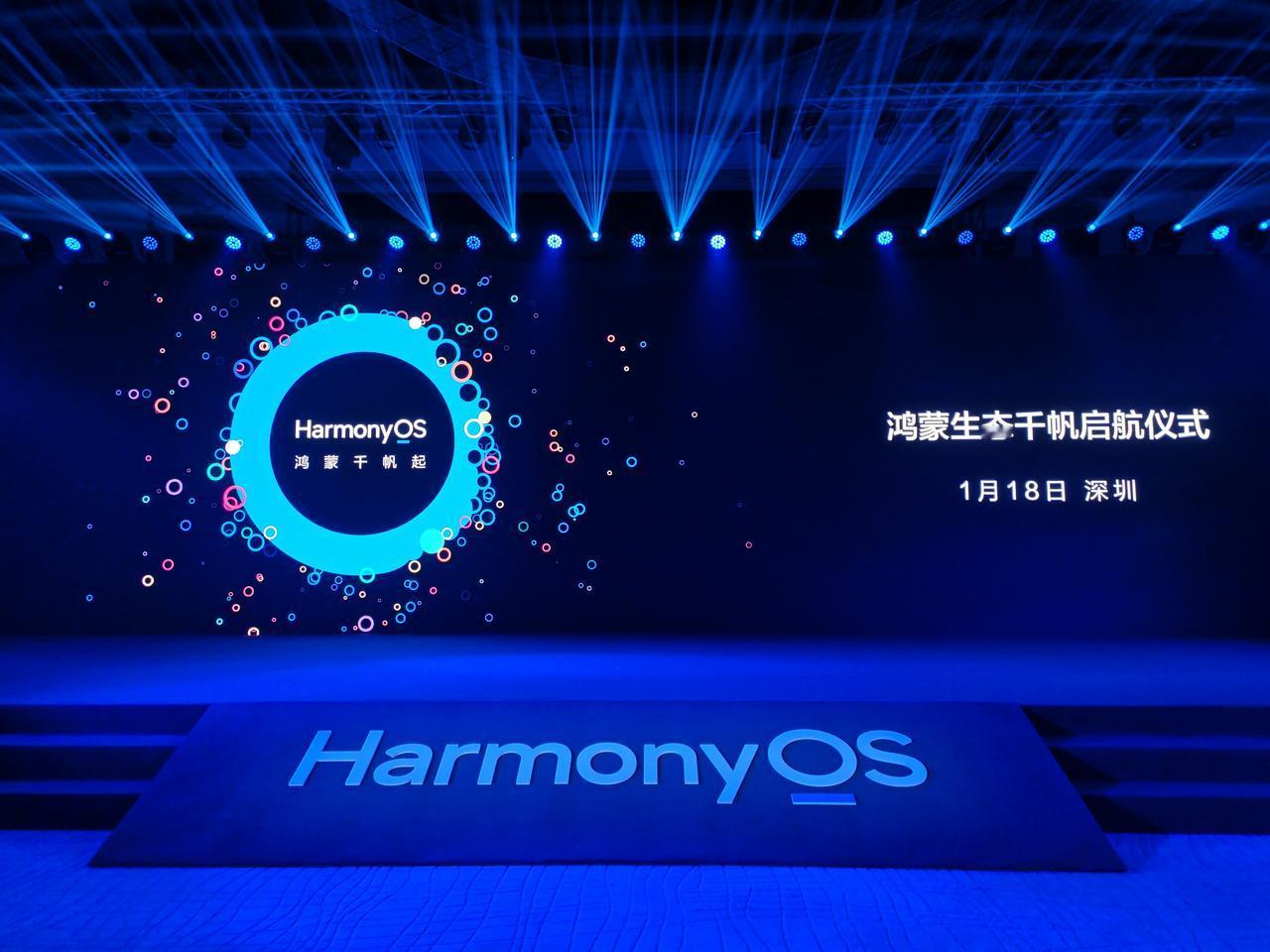 等着老余宣布HarmonyOS今年的目标（我都知道了，中午吃饭和龚体总聊了很多，