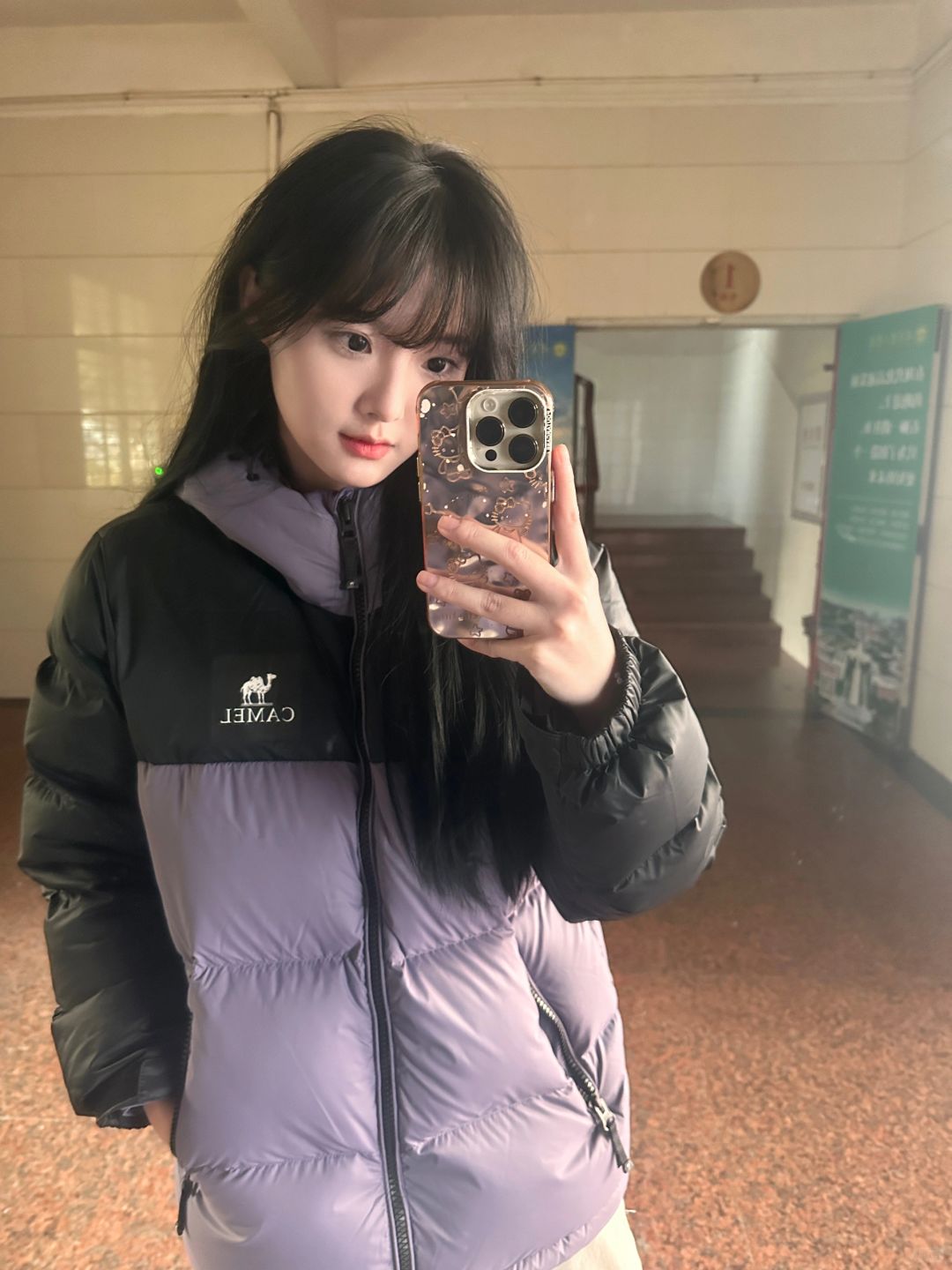 紫色羽绒服真的蛮不错