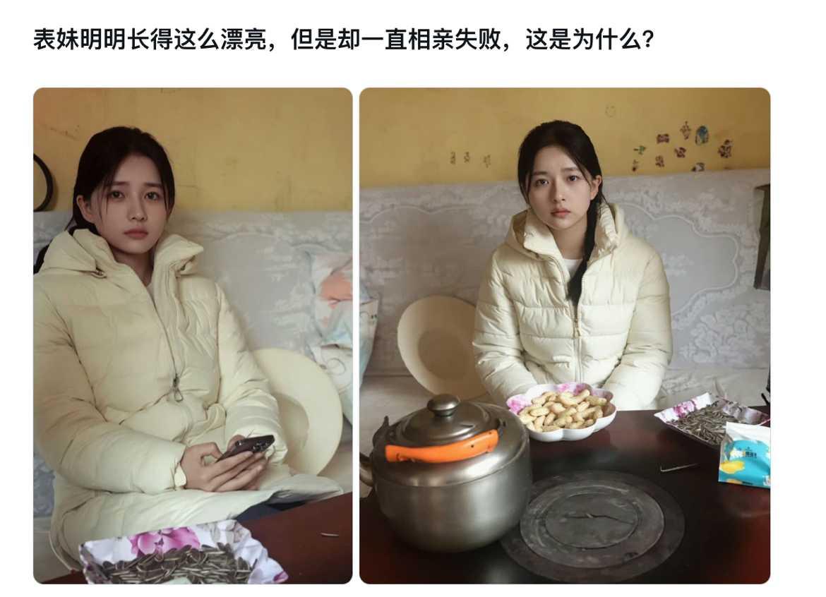 漂亮的表妹为什么相亲老是失败☹️