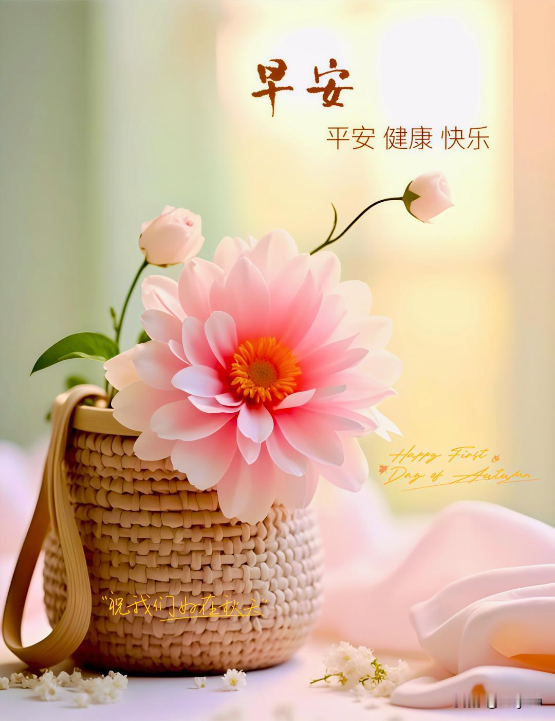 晨光作序，心随清景安然。
问候如风，轻拂万般惦念；
牵挂如曦，温柔照亮日常。
