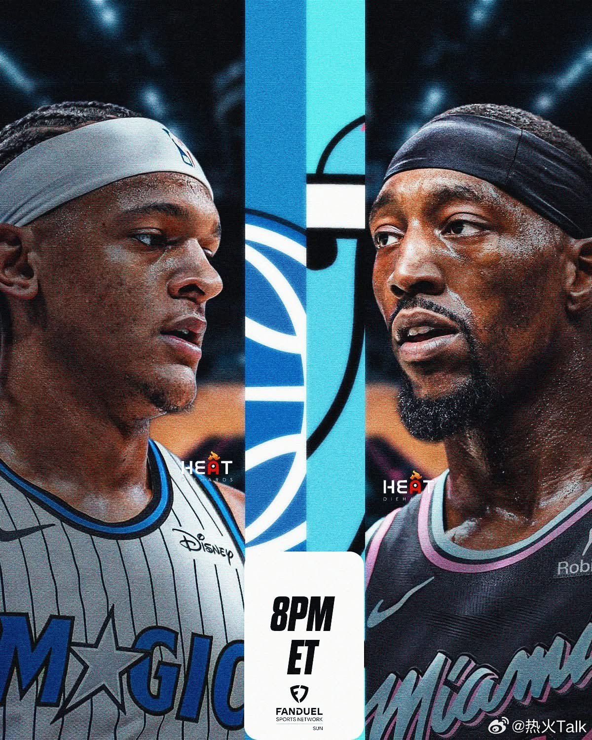 明天八点，魔术vs热火，东部卡位战。热火伤病报告出战成疑：希罗（股四头肌伤势）、