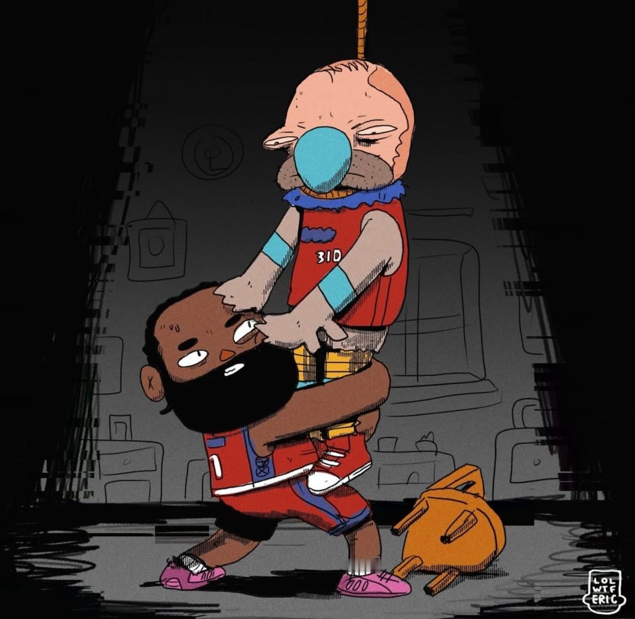 通过侧面描写快船队吉祥物“神鹰查克”的凄惨生活，以表达快船队的……Images 