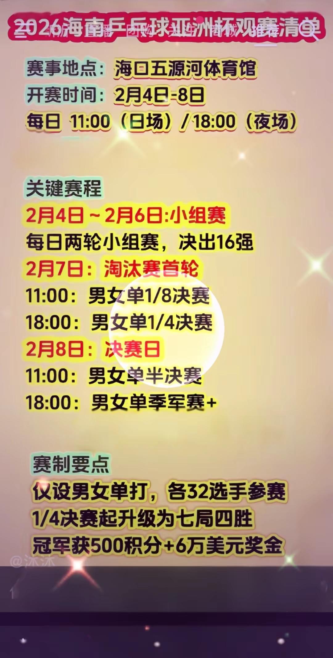 2026亚洲杯在海南海口举办。🏓🏓楚钦莎莎首秀💪💪💪中国🇨🇳队加油