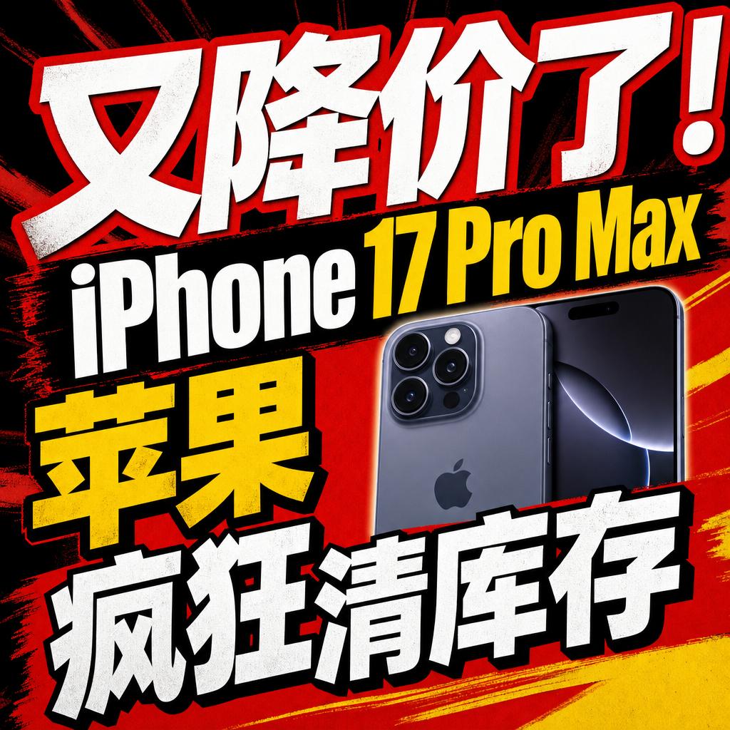 又降价了！iPhone 17 Pro Max，苹果疯狂清库存
又降价了，iPho