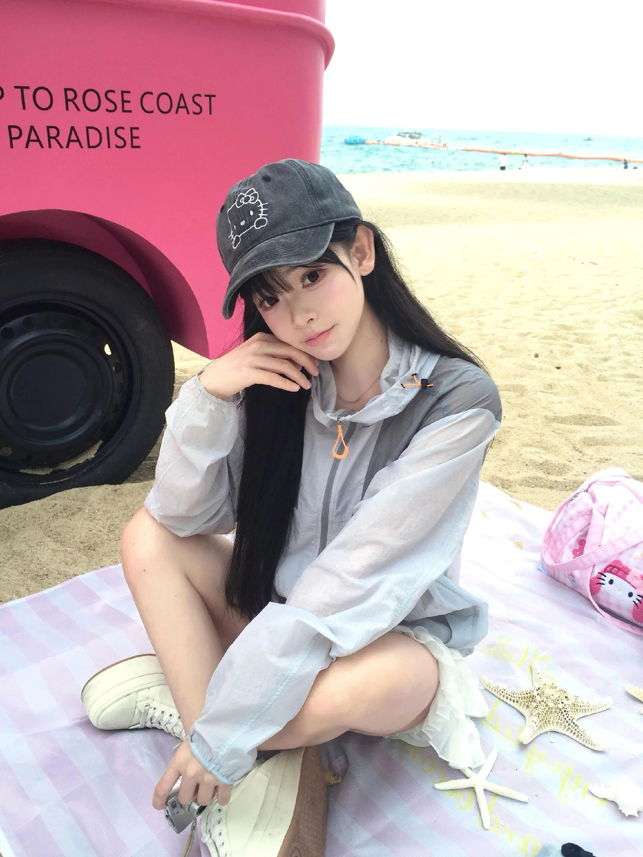 ootd夏日限定 ins穿搭 盐系 海边甜美少女ootd