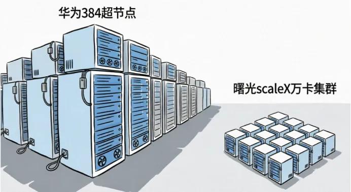 300柜对16柜？国产算力这场“密度战”太卷了！

在昨晚《新闻联播》的镜头中，