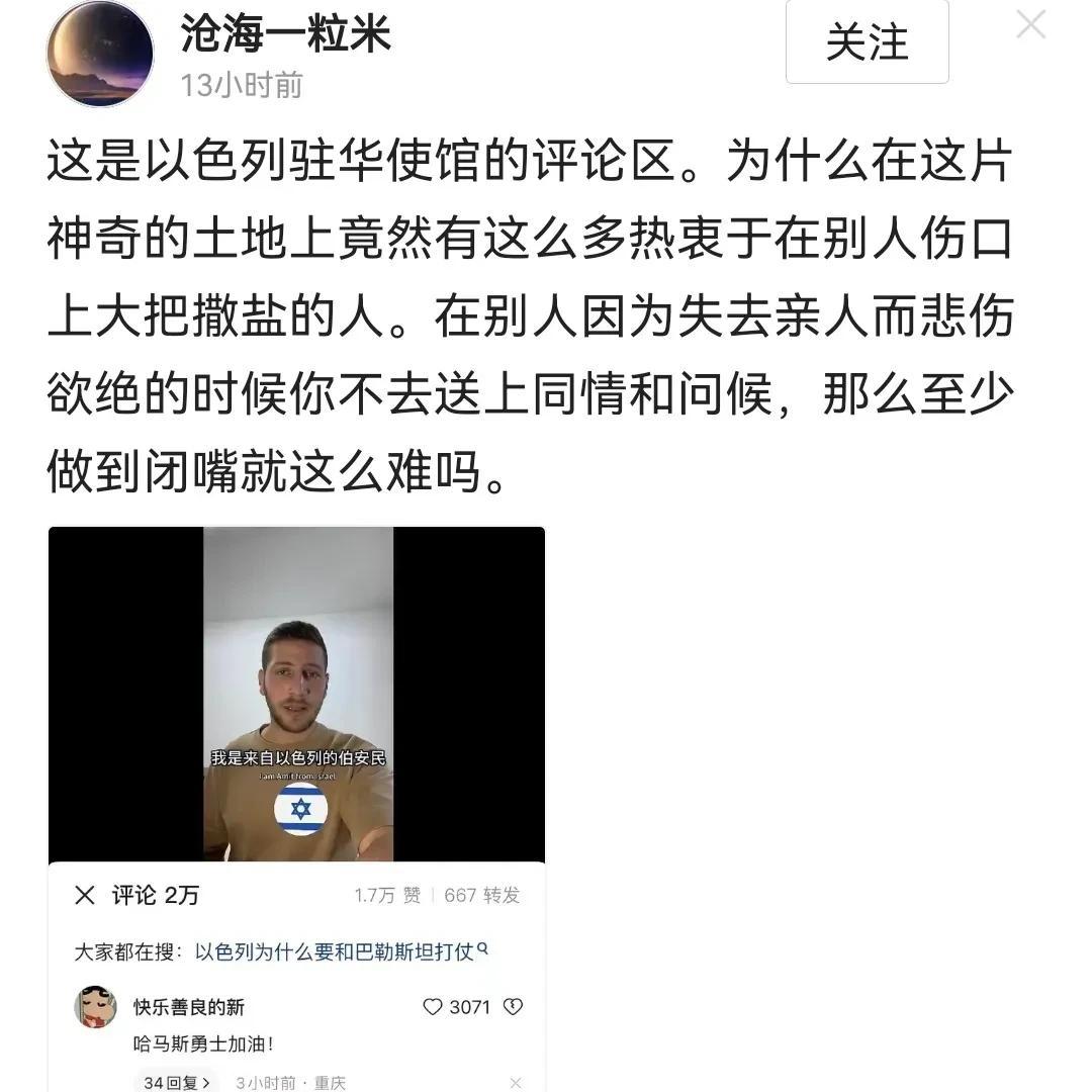 以色列对巴勒斯坦平民使用白磷弹时，
渣滓们都选择视而不见听而不闻；

巴勒斯坦对