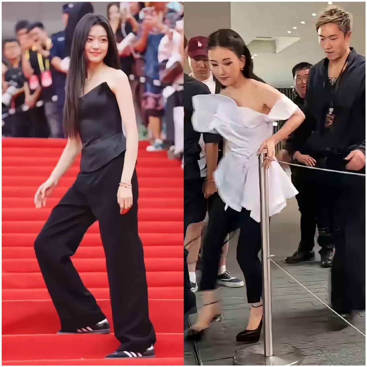 同样是走红毯，
孙千和方媛的差距一目了然了，
原来真的不是衣服和鞋子的问题，只有