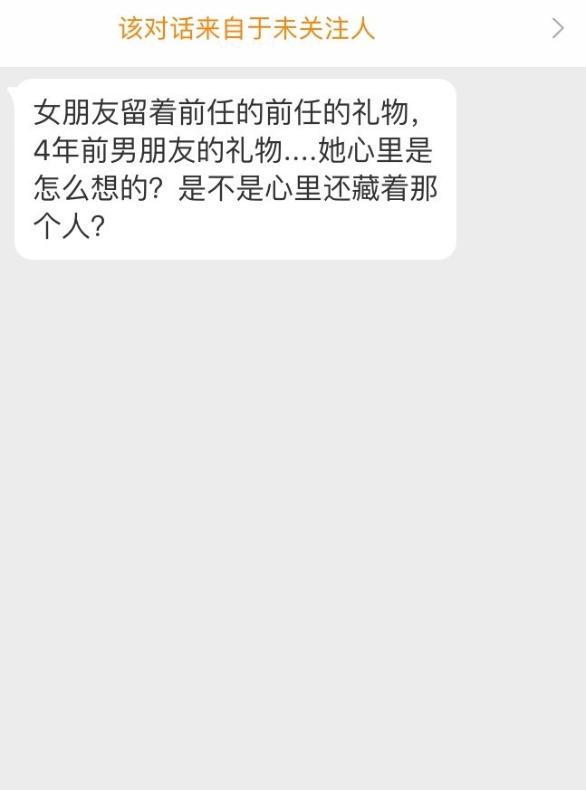 我女朋友留了一个前男友送的礼物她在想什么她还在想那个人吗 ​​​