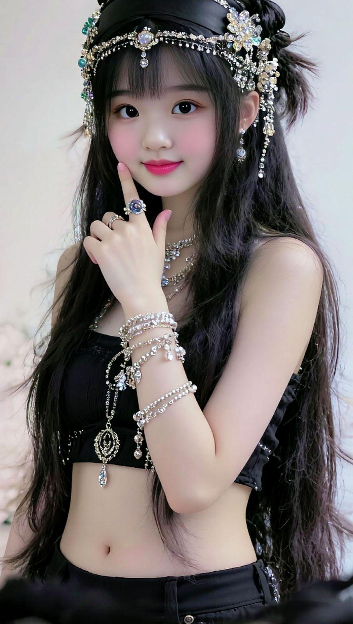 长头发女孩 颜值在线 美女 可爱甜妹 漂亮女孩