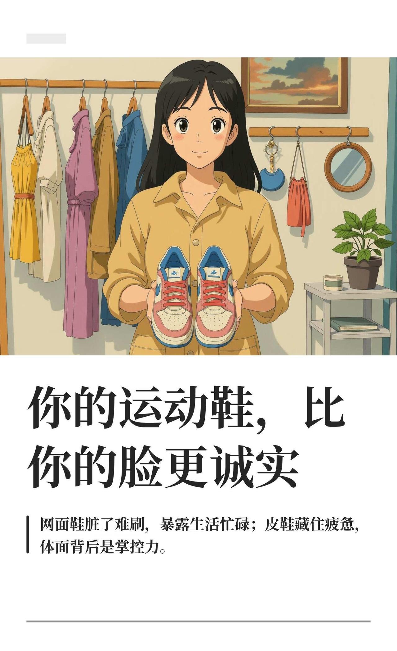 你的运动鞋，比你的脸更诚实
运动鞋暴露生活痕迹，皮鞋藏匿疲态。选择鞋款反映生活掌