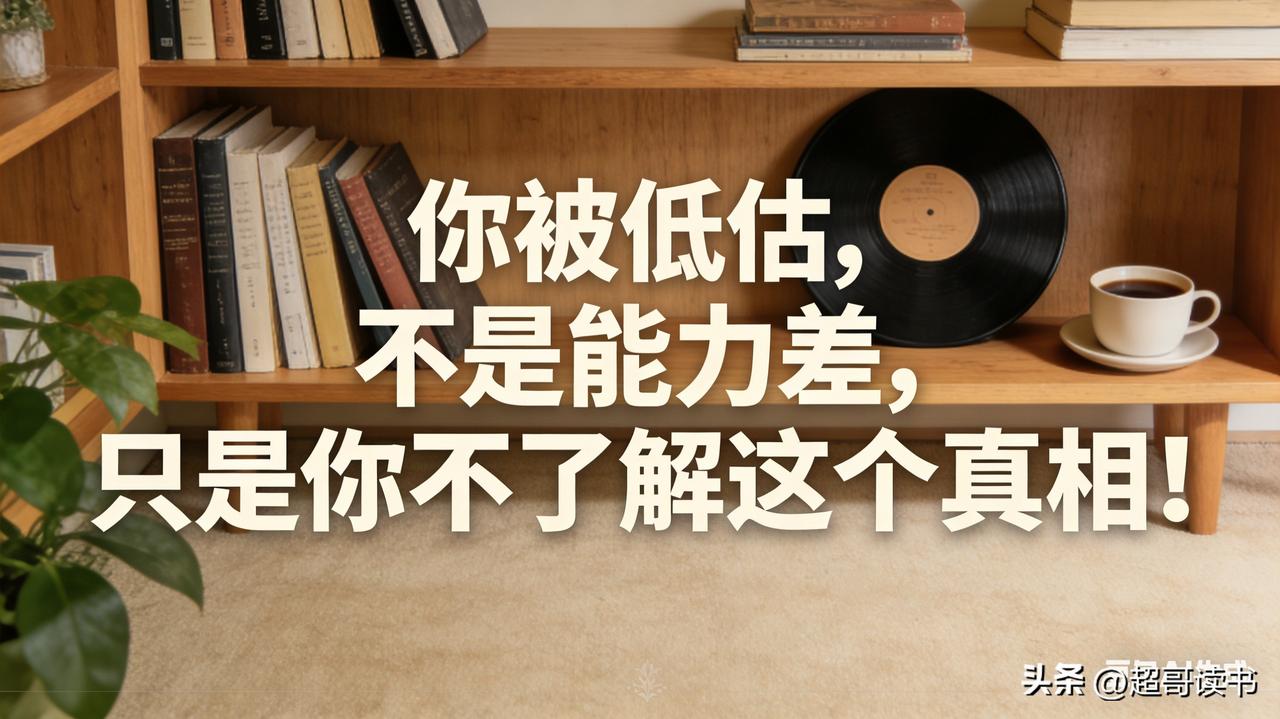 你被低估，不是能力差，只是你不了解这个真相！

你是不是经常感觉自己不被人认可，