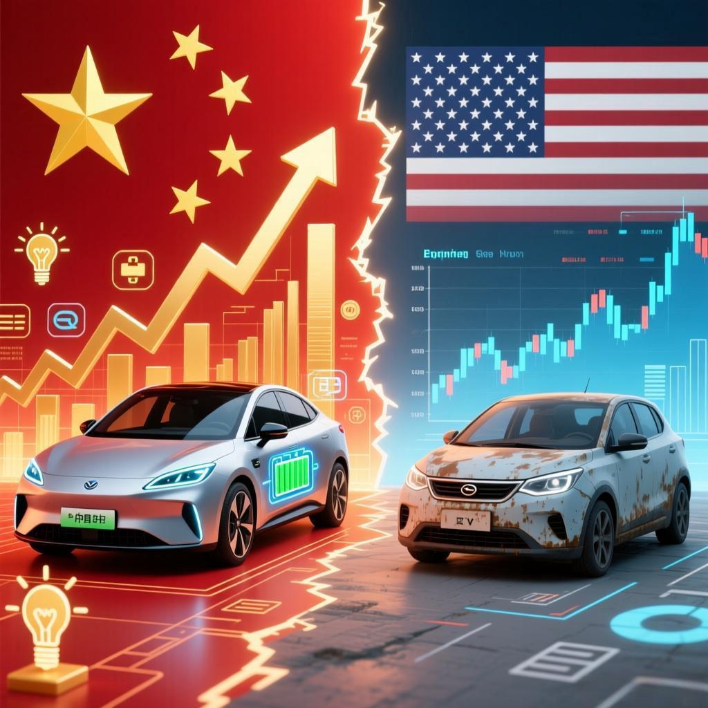 美媒：中美电动汽车差距持续扩大，中国确立领先优势。油车时代，欧美国家技术全都申请
