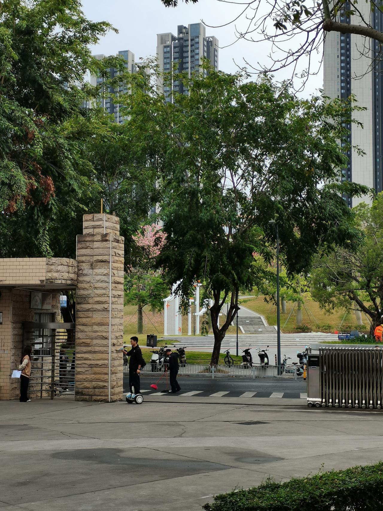 近在咫尺的公园🏞，百密一疏，一不小心把电梯钥匙装上去了惠州的货拉拉，货车出发十