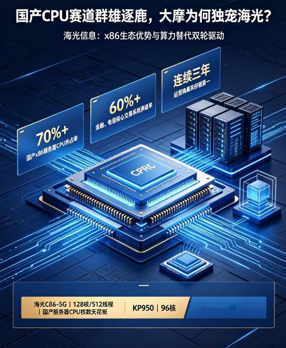 国产CPU赛道群雄逐鹿，大摩首次覆盖为何独宠海光？
国产CPU赛道并不缺玩家，但