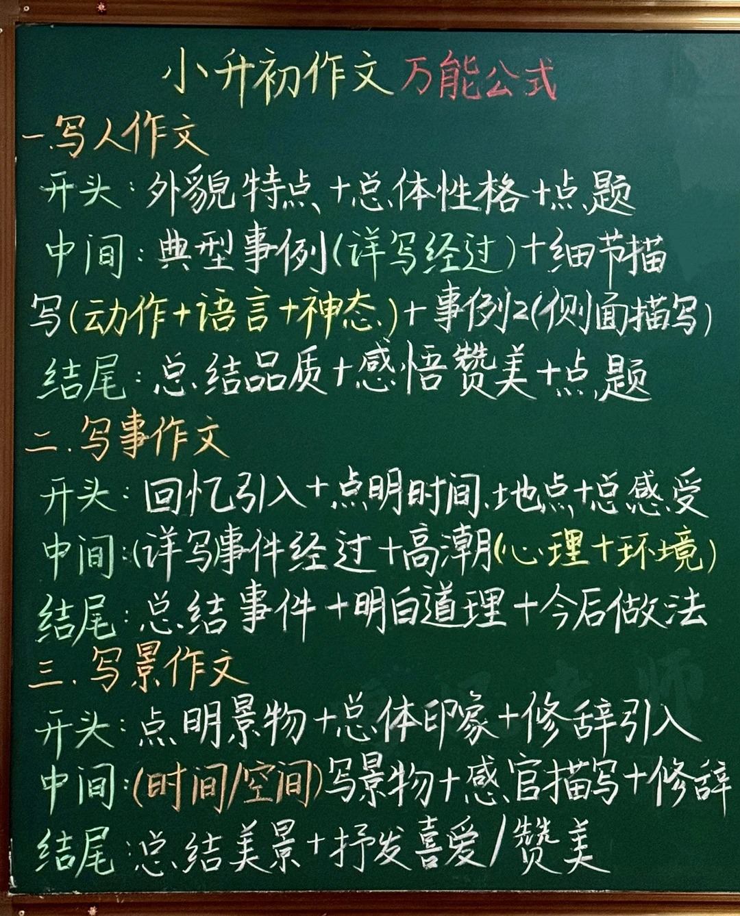 2026年小升初作文押题｜常考作文万能公式