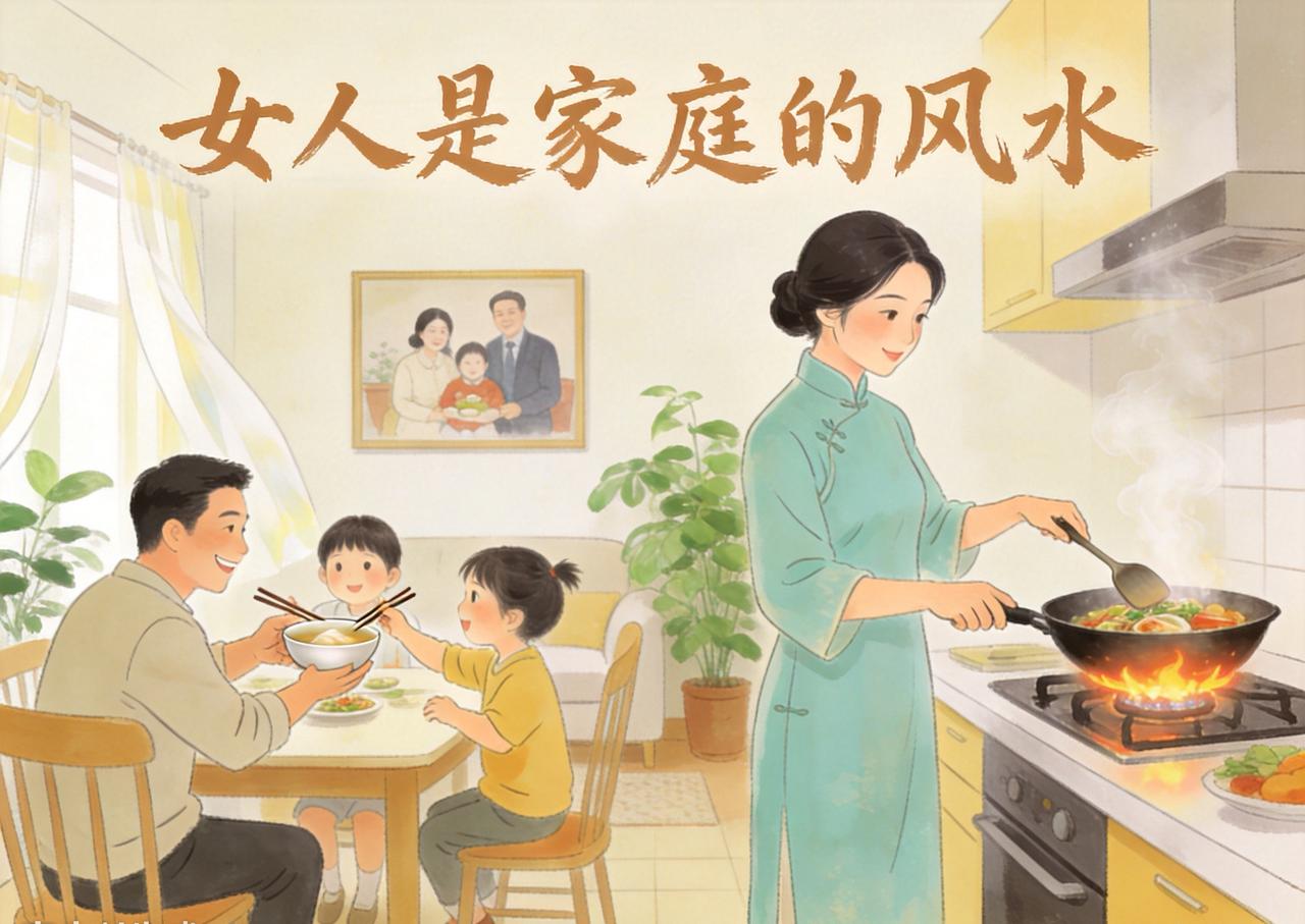 女人是家庭至关重要的风水！
昨晚，表弟打电话告诉我，他的小女儿被西安的一所重点大