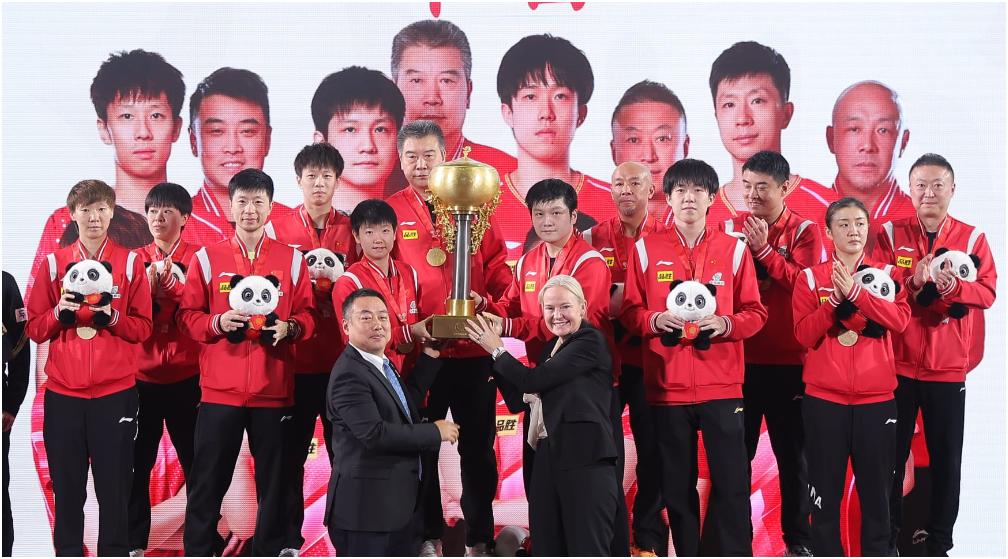 近三届乒乓球混团世界杯前三名。
【2025年】
冠军🥇：中国队🇨🇳(王楚钦
