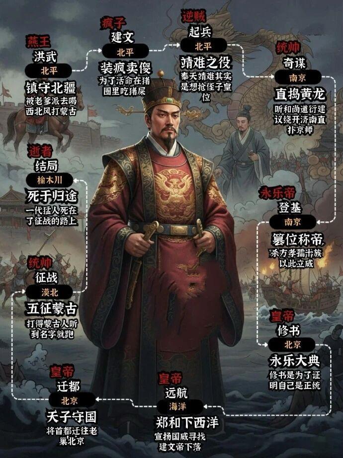 大明永乐皇帝，朱棣工作总结图 北京·北京前门大栅栏