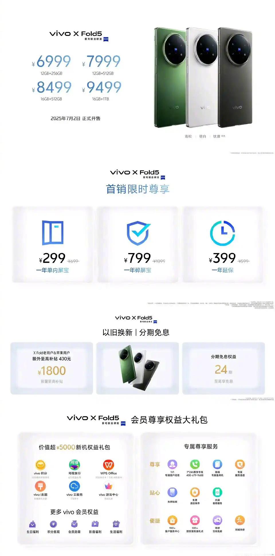 vivo xFold5价格公布，你们觉得怎么样[思考] ​​​