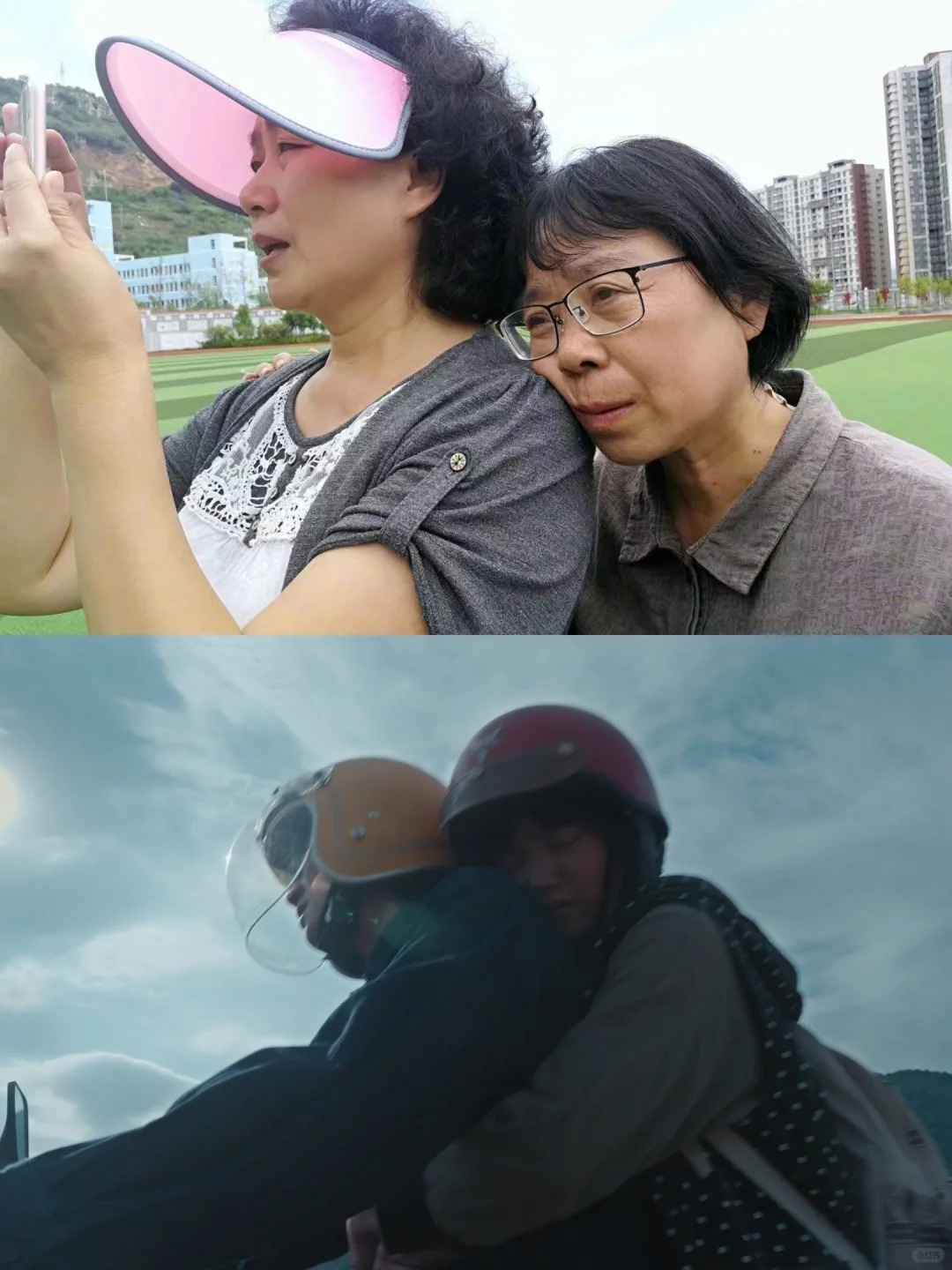 #后来她成为了别人的依靠#张桂梅把头倚靠在曾饰演江姐的演员身上后来，她的学生也靠