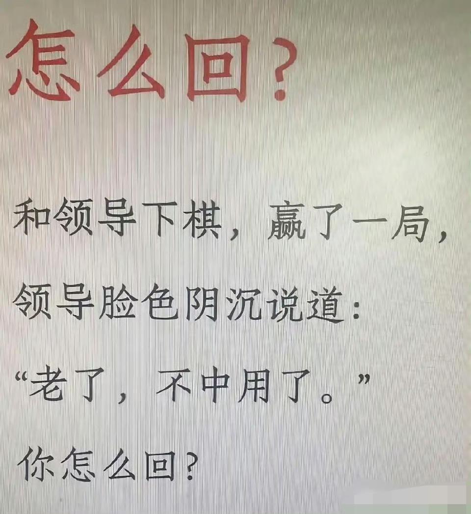 你会怎么回复