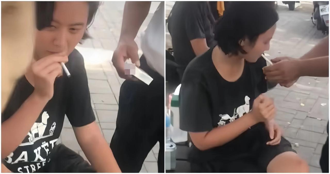 爷孙恋再度引发热议！林靖恩疑似在路边与老人亲密交流，网友纷纷猜测：这老人是不是想