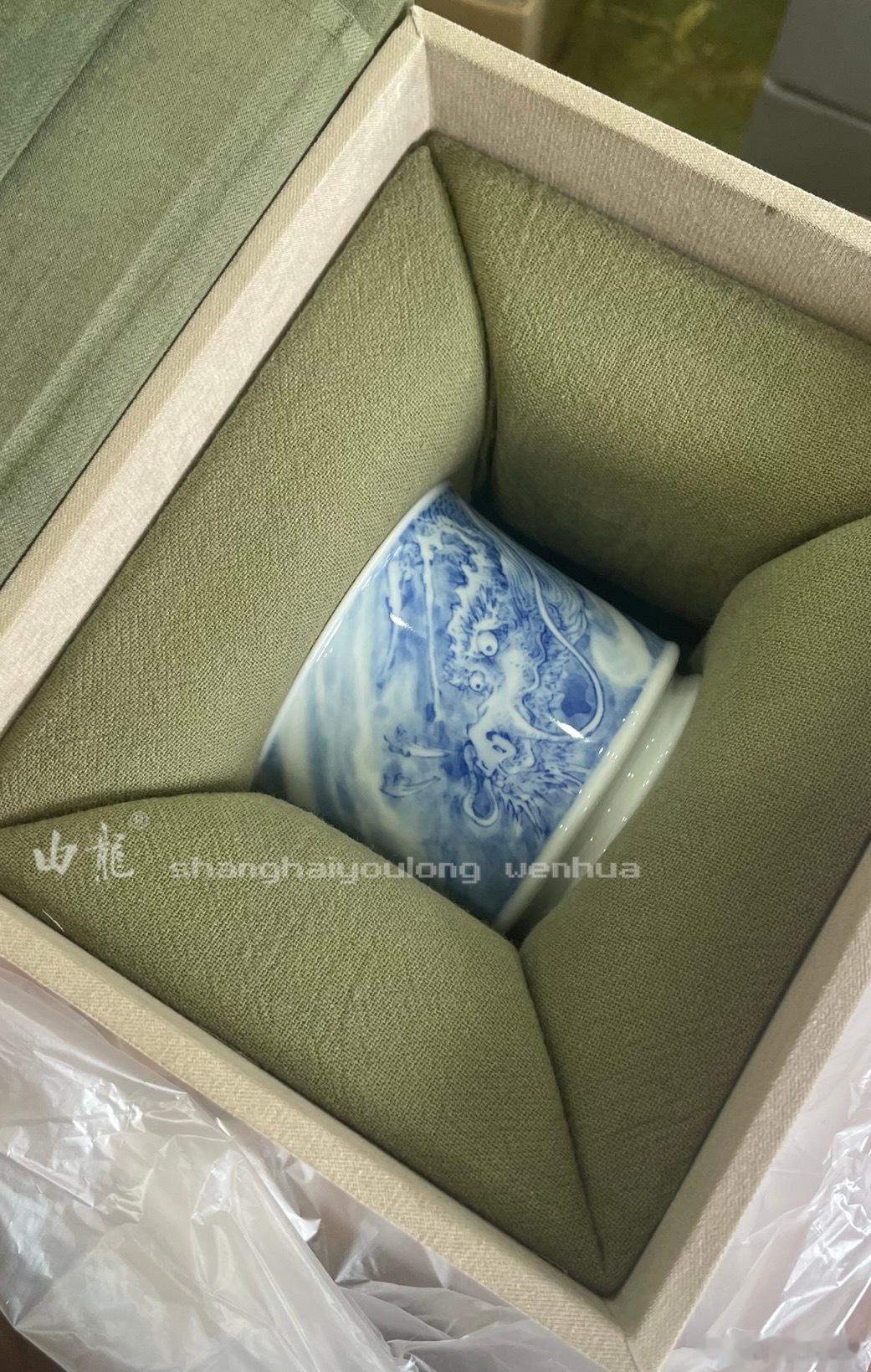 龙 由龙 青花瓷主人杯 龙杯 青花龙纹杯 沪上由龙 上海由龙 由龙出品 