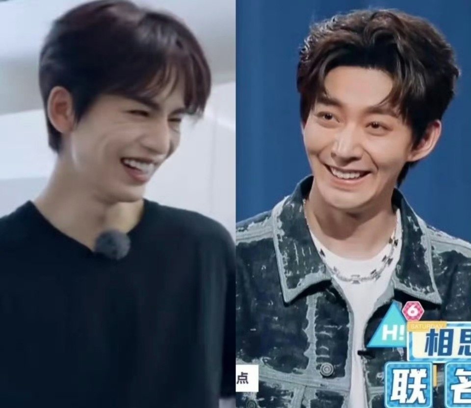 和邓为这么一对比，张凌赫笑起来其实还行 