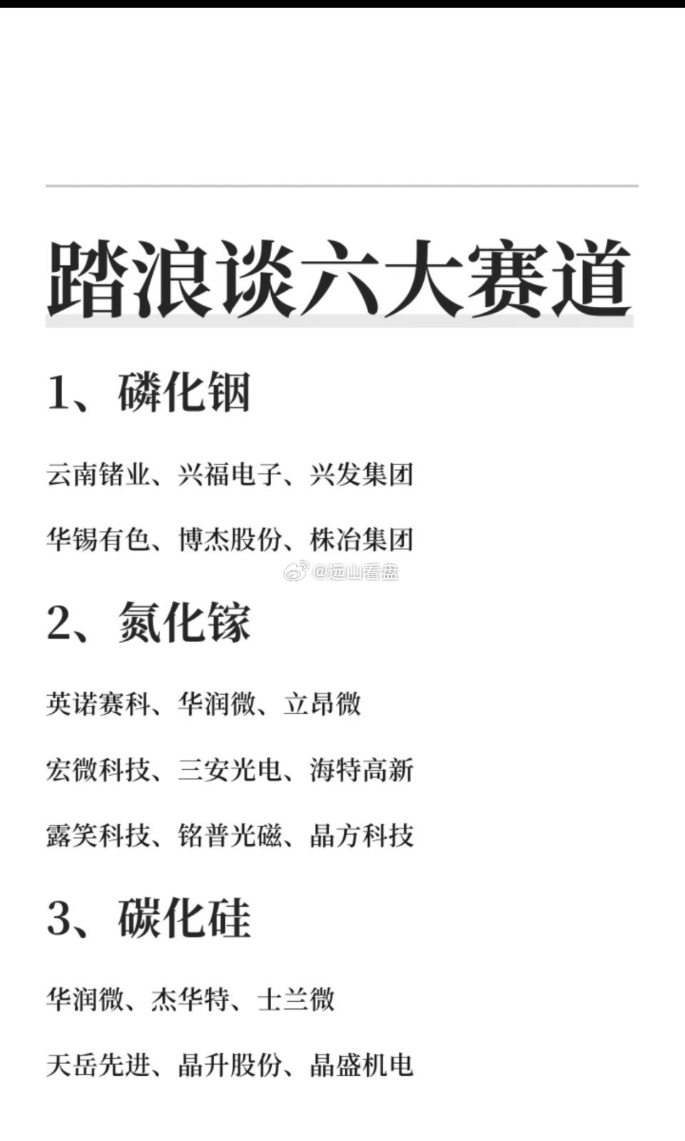 踏浪谈六大赛道磷化铟、氮化镓、碳化硅、玻璃基板、先进封装、金刚石等半导体材料及技