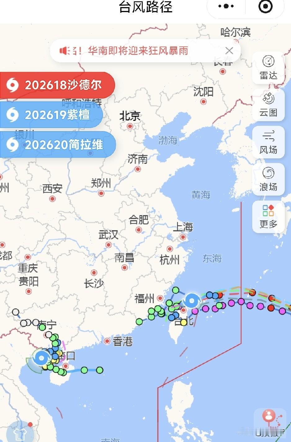 今天的台风路径看着真纠结，
成了台风共舞了，
包围圈来了。
吓得我大清早去买了好