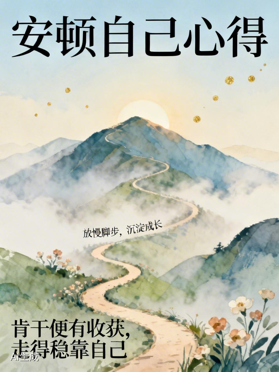 先沉下心做事，
慢慢提升自己。
等你足够优秀，
想要的自然会来。
那时的生活，”