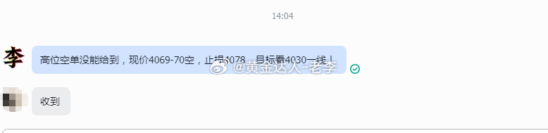 4072承压，上方4075附近的高位空单没能给到进场，那么咱们就现价4068-7
