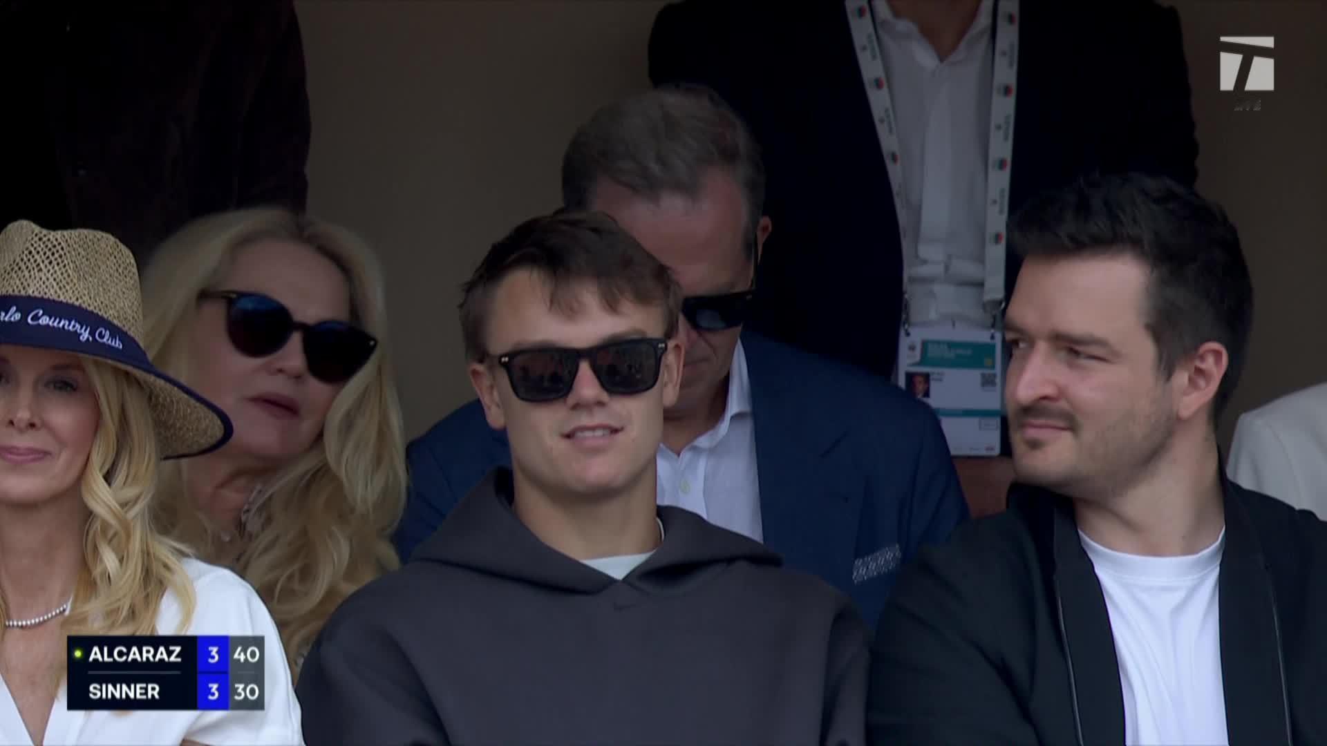 阿尔卡拉斯辛纳赛季首次交手 计划在5月份复出的鲁内现场观看辛纳和阿尔卡拉斯的决赛