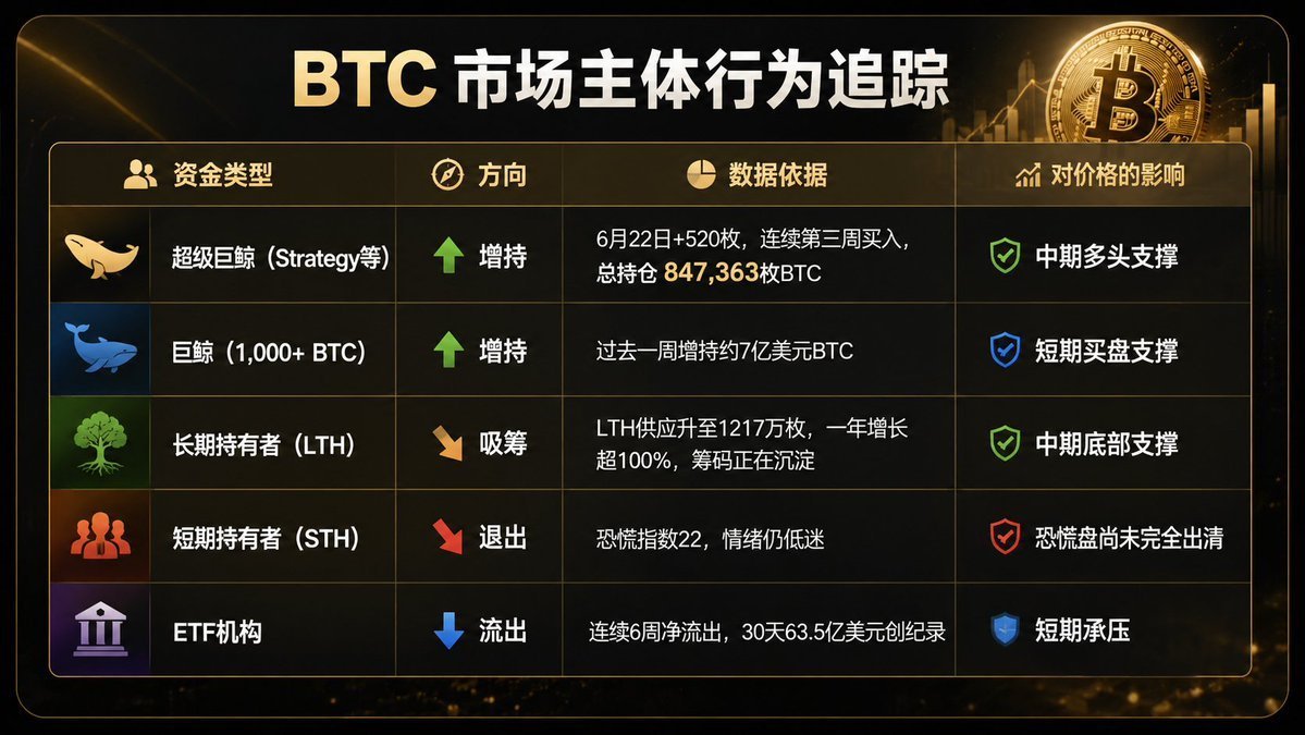 比特币市场的行为主体不仅仅只有ETF机构、微策略、灰度、贝勒德等，还有隐形的超级