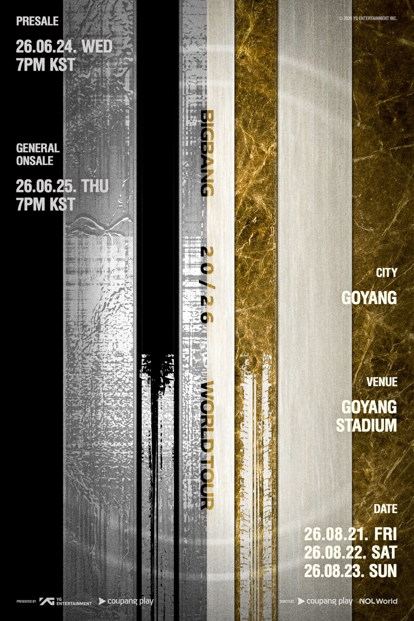 BIGBANG 2026世巡高阳场官宣📅 