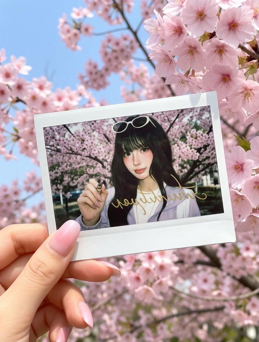 春日限定｜美颜相机樱花镜头签拍立得。继上次亲签拍立得后首出了2.0版本...