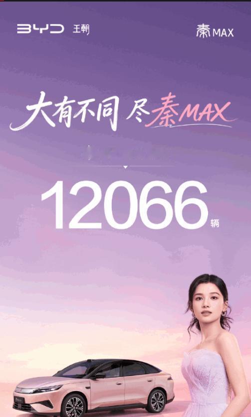 比亚迪王朝网销售事业部总经理路天透露，秦 MAX 车型 9 月热销 12066 