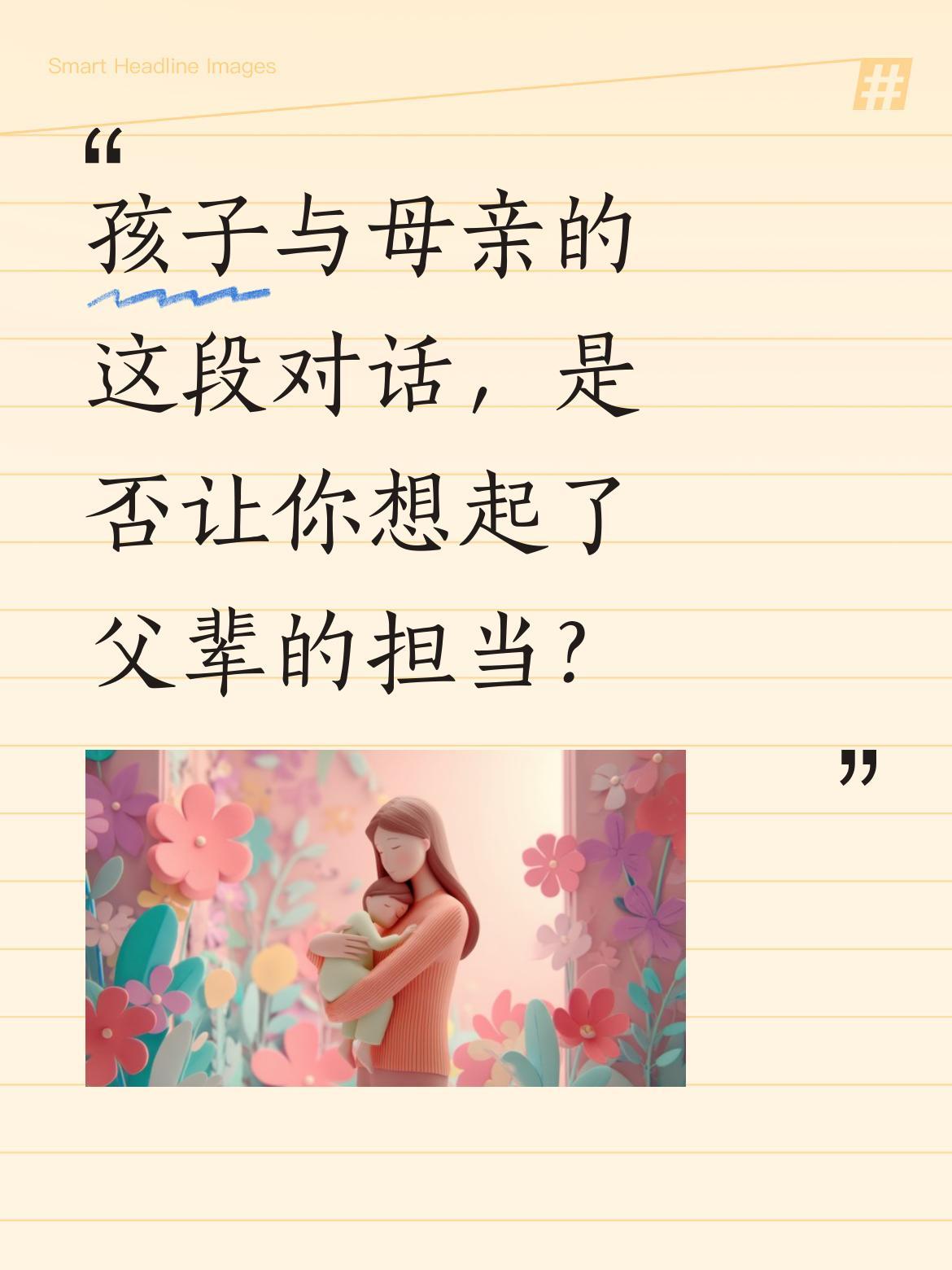 孩子与母亲的这段对话，是否让你想起了父辈的担当？
"都为自己活"的观点遭遇反驳：